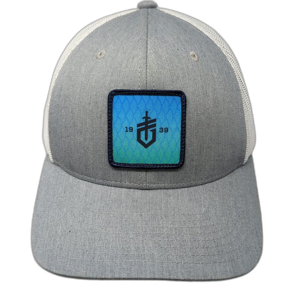 Gerber Trucker Hat Gray One Size Mesh Snapback Iridescent Logo Patch 1939